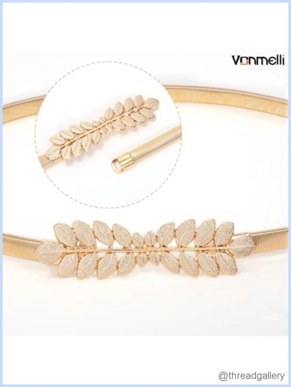 Skinny Metal Cinch Belt for Dress Stretch Thin Waist Belt Women